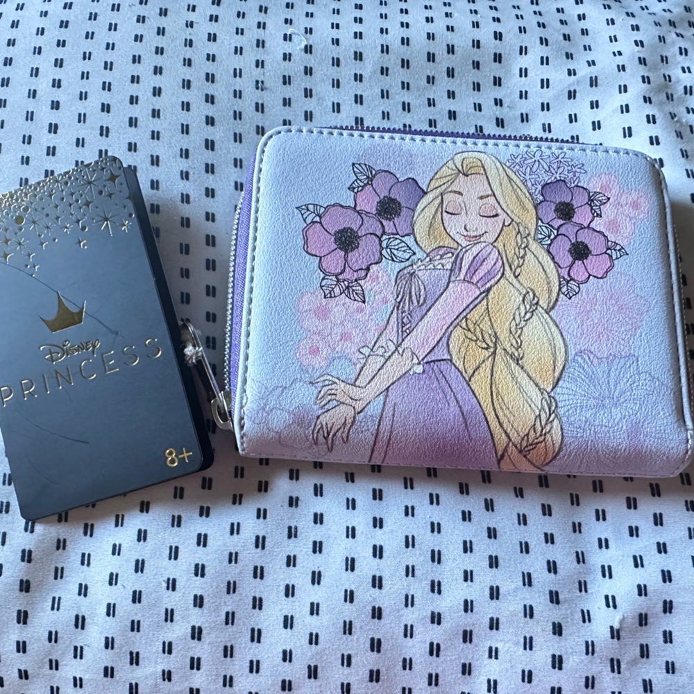 Tangled Loungefly Lavender and Pink Floral Wallet